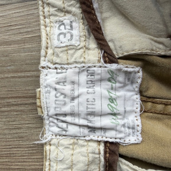 Y2K Aeropostale Authentic Cargo Shorts Mens 32 Khaki Baggy Multi Pocket - Picture 3 of 6